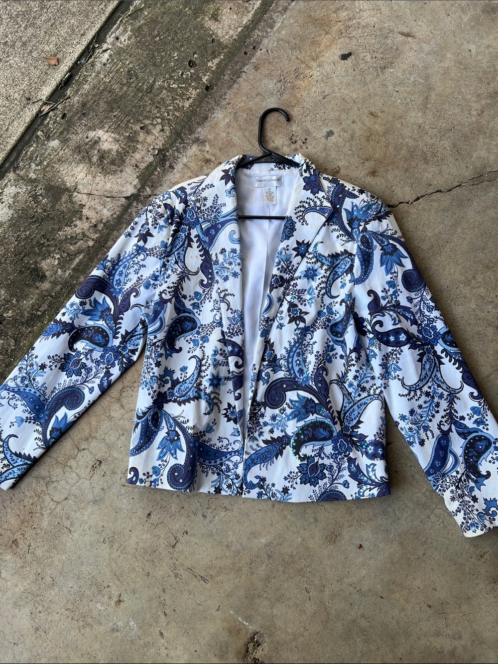 Blue Paisley Women's Blazer Jacket